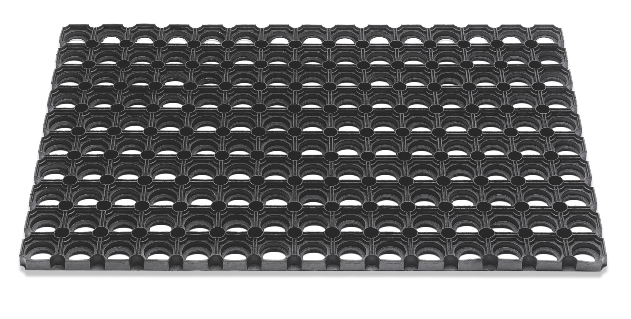 350 Domino Rubberringmat 50 x 80 cm Zwart