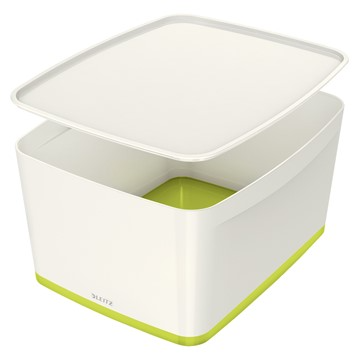 MyBox Opbergbox L Wit/Groen - 18 L