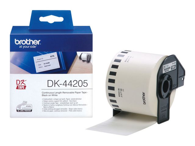 DK-44205 Labels, Papier, 62 mm, Zwart op Wit