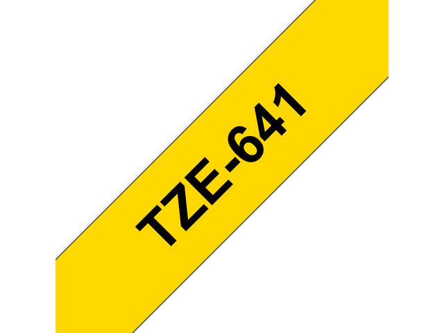TZe-641 Tape, 18 mm x 8 m, Zwart op Geel