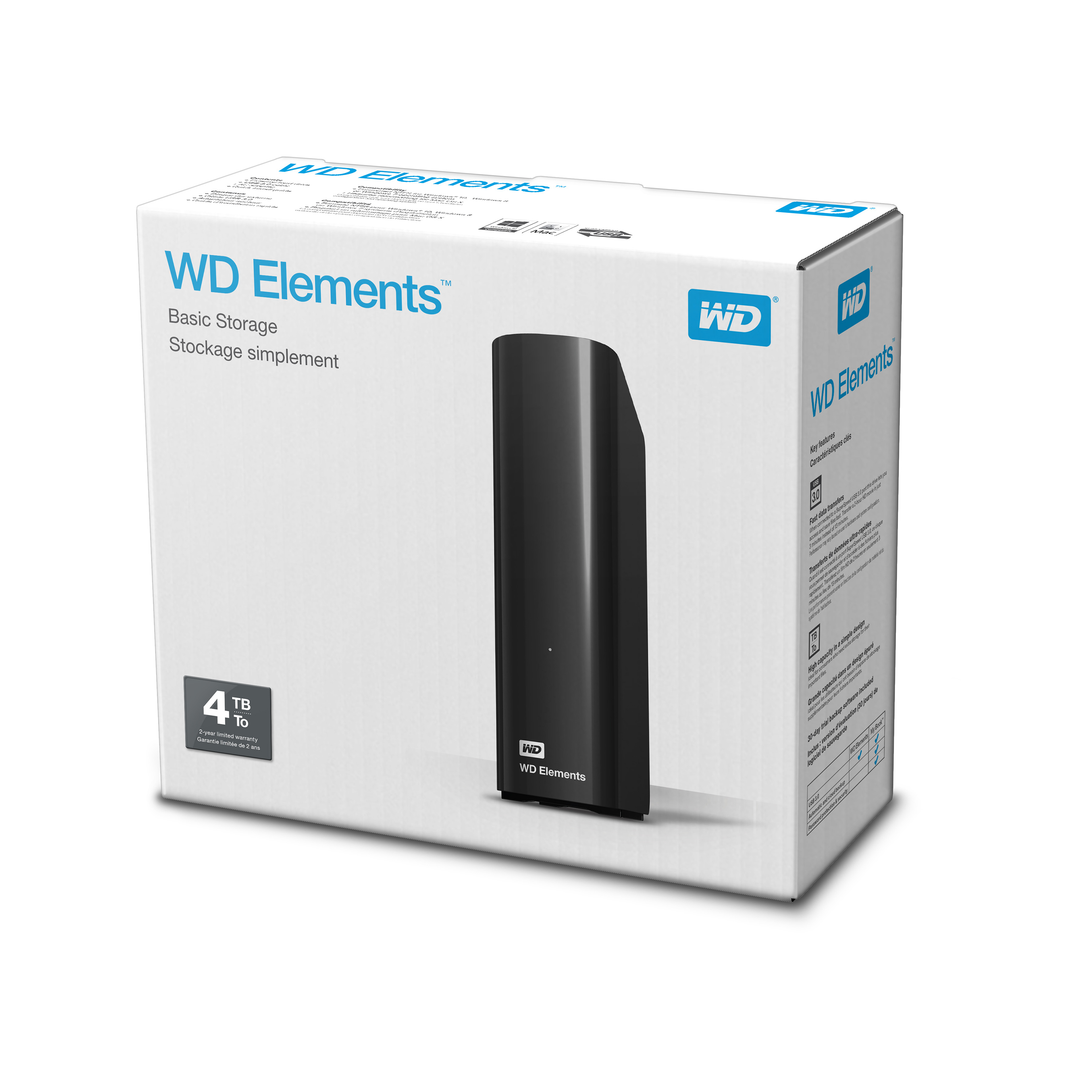 WD Elements 4TB HDD USB3.0 3,5inch RTL extern RoHS compliant black