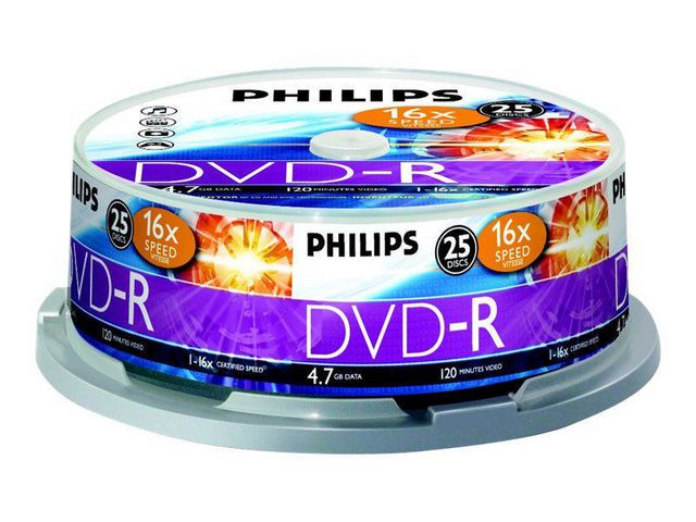 DM4S6B25F DVD-R, 4.7 GB, Spindle