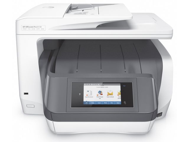 Officejet Pro 8730, All-in-One Inkjet Kleurenprinter, A4, Lichtgrijs