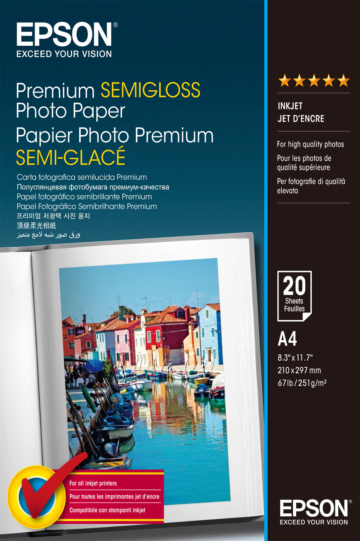 Premium Semigloss Fotopapier A4 251 g/m²