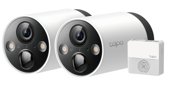 Smart Wire-Free Security Camera 2 Camera System: 2 x Tapo C420 1 x Tapo H200