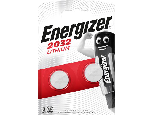 Wissen Vermindering Vertellen Energizer CR2032 Knoopcel Batterij, diameter 20 mm, 3 V | Staples