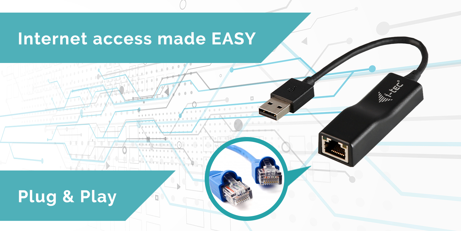 I-TEC USB 2.0 Advance 10/100 Fast Ethernet LAN Network Adapter USB 2.0 to RJ45 LED for Tablets Ultrabooks Notebooks