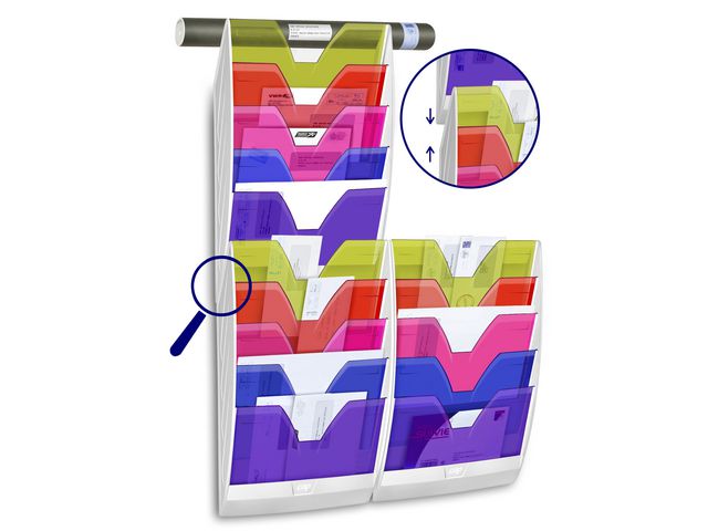 Multicolour wanddisplayrek Afmeting 350 x 120 x h 580mm