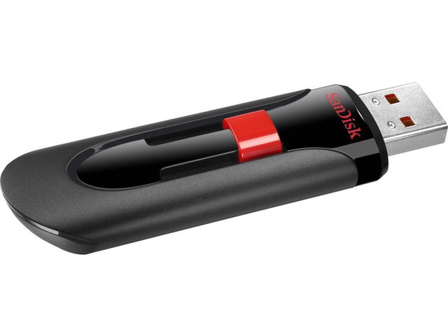 Cruzer Glide USB-Stick 2.0, 32 GB, Zilver, Rood