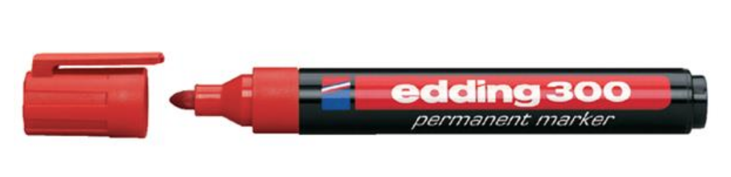 300 Permanent Marker 1,5-3mm Rood