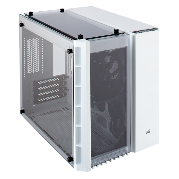 Crystal Series 280X Tempered Glass Micro ATX PC Case  White