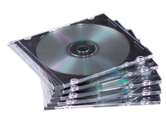 CD/DVD slimline case Met transparante bodem