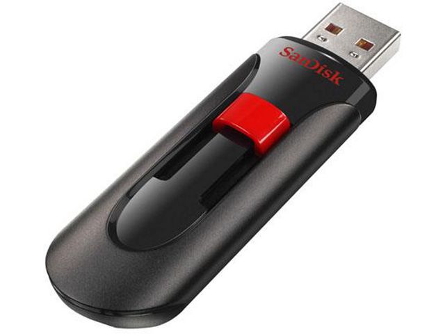 Cruzer® Glide USB-Stick 2.0, 64 GB, Zilver, Rood