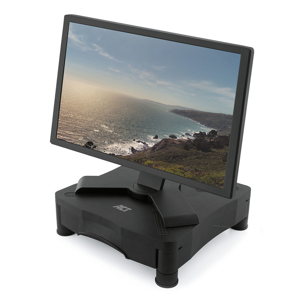 Monitor riser with drawer