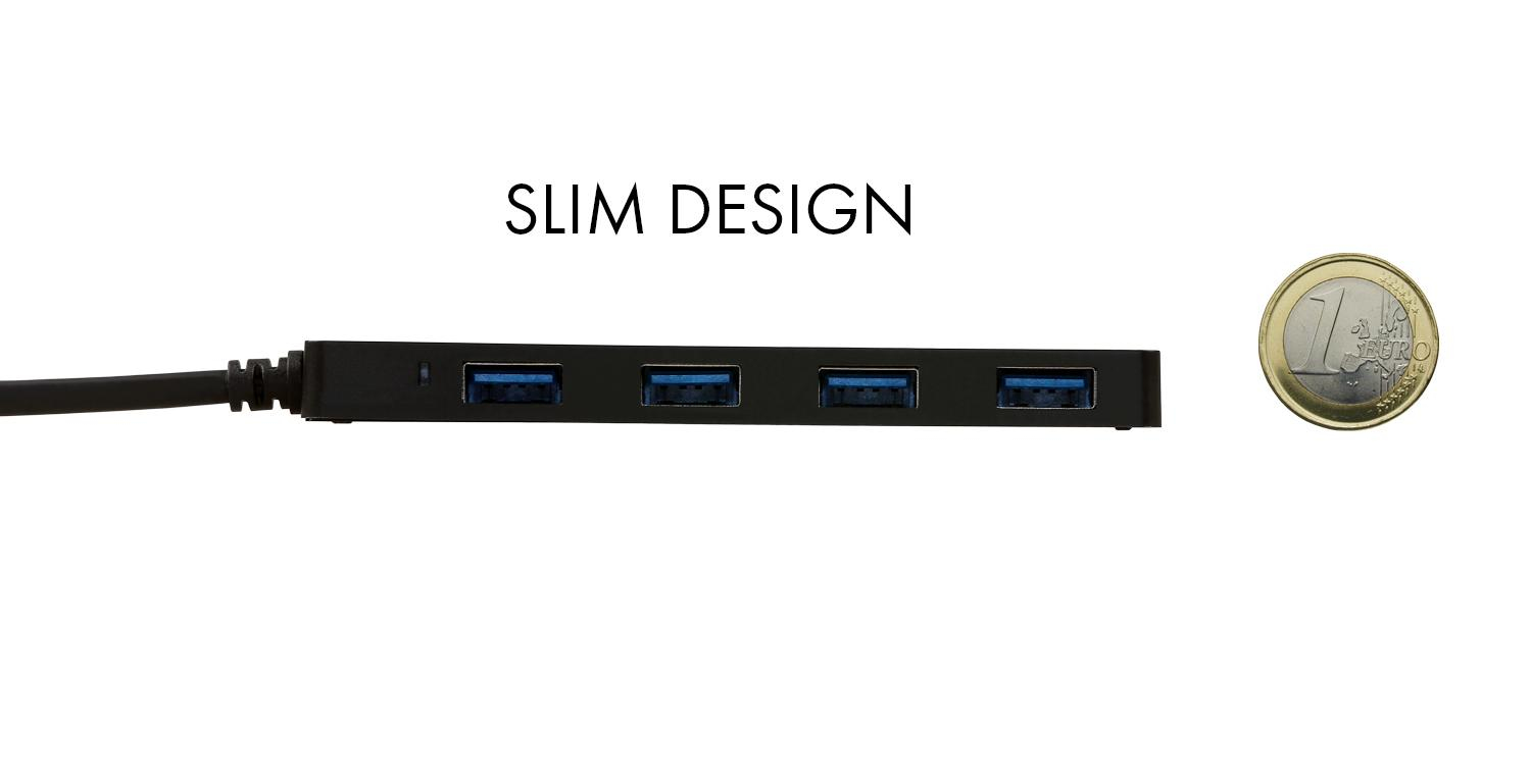 I-TEC USB 3.0 Slim Passive HUB 4 Port without power adapter ideal for Notebook Ultrabook Tablet PC