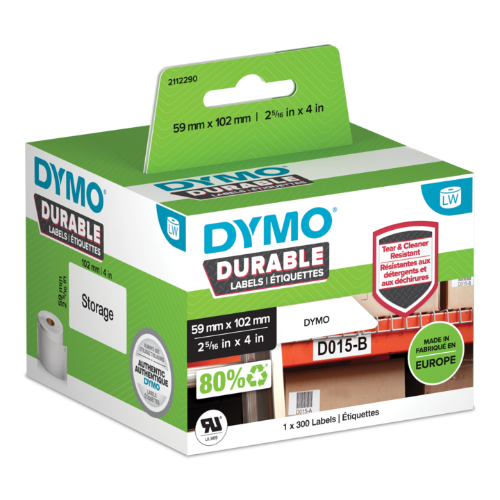 Label Dymo Durable 59x102mm 1x300