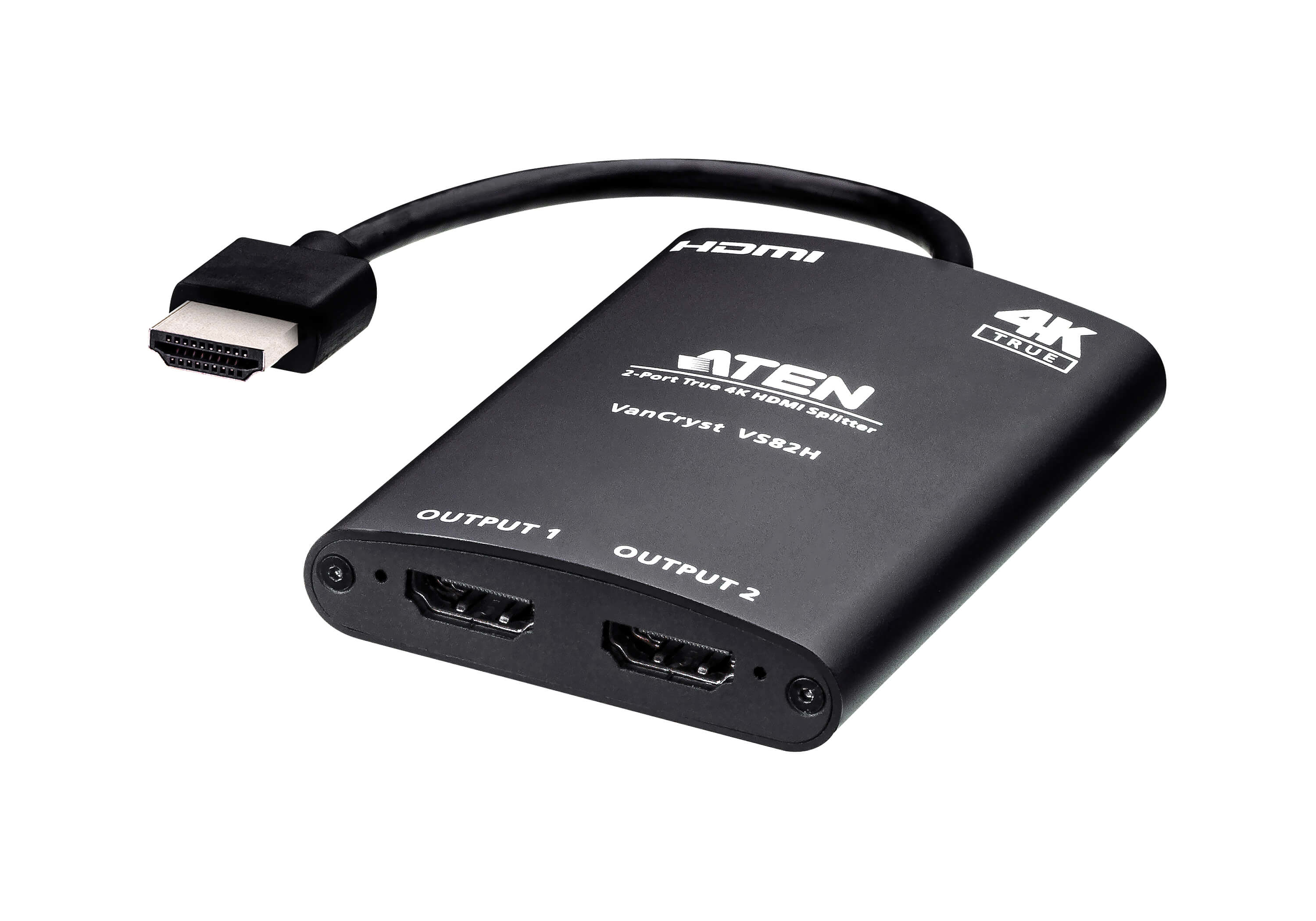 Aten 2-Port True 4K HDMI Compact Splitter with Fixed HDMI Input