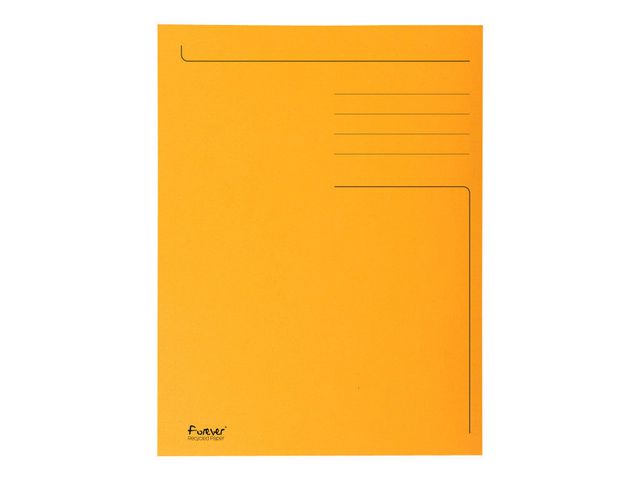 3-Klepsmap Folio, 280 g/m², Gerecycled karton, Oranje