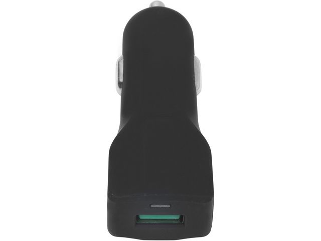 Autolader USB adaptor, 2.4A 12W, Zwart
