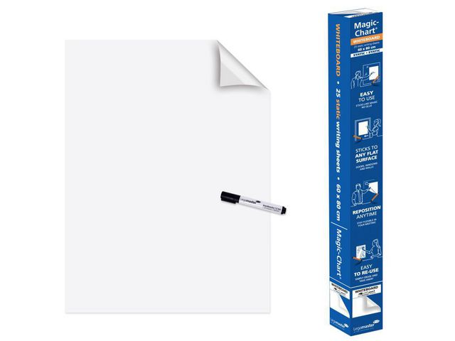 Magic-Chart Whiteboard Presentatiefolie 600 x 800 mm Wit