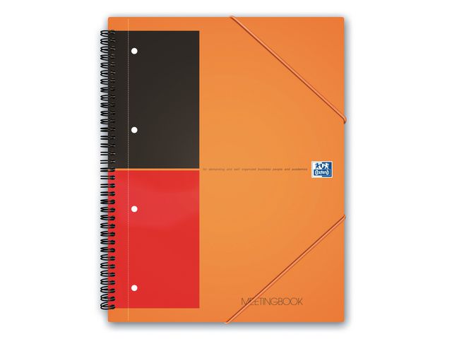 International Meetingboek A5+, Gelinieerd, 10-gaats, Oranje