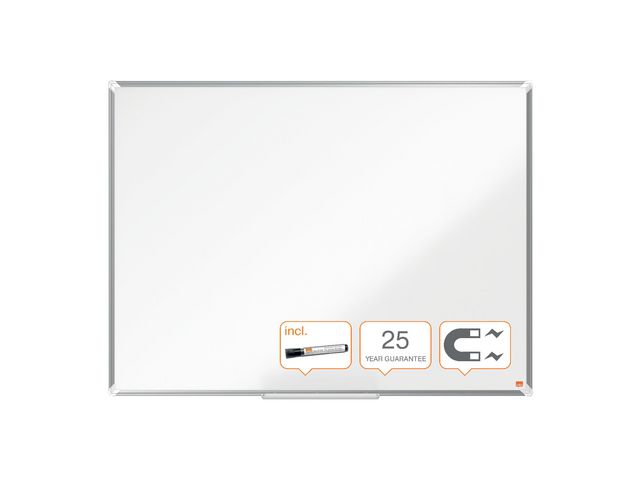 Premium Plus Magnetisch Whiteboard, Emaille, 600 x 450 mm, Wit