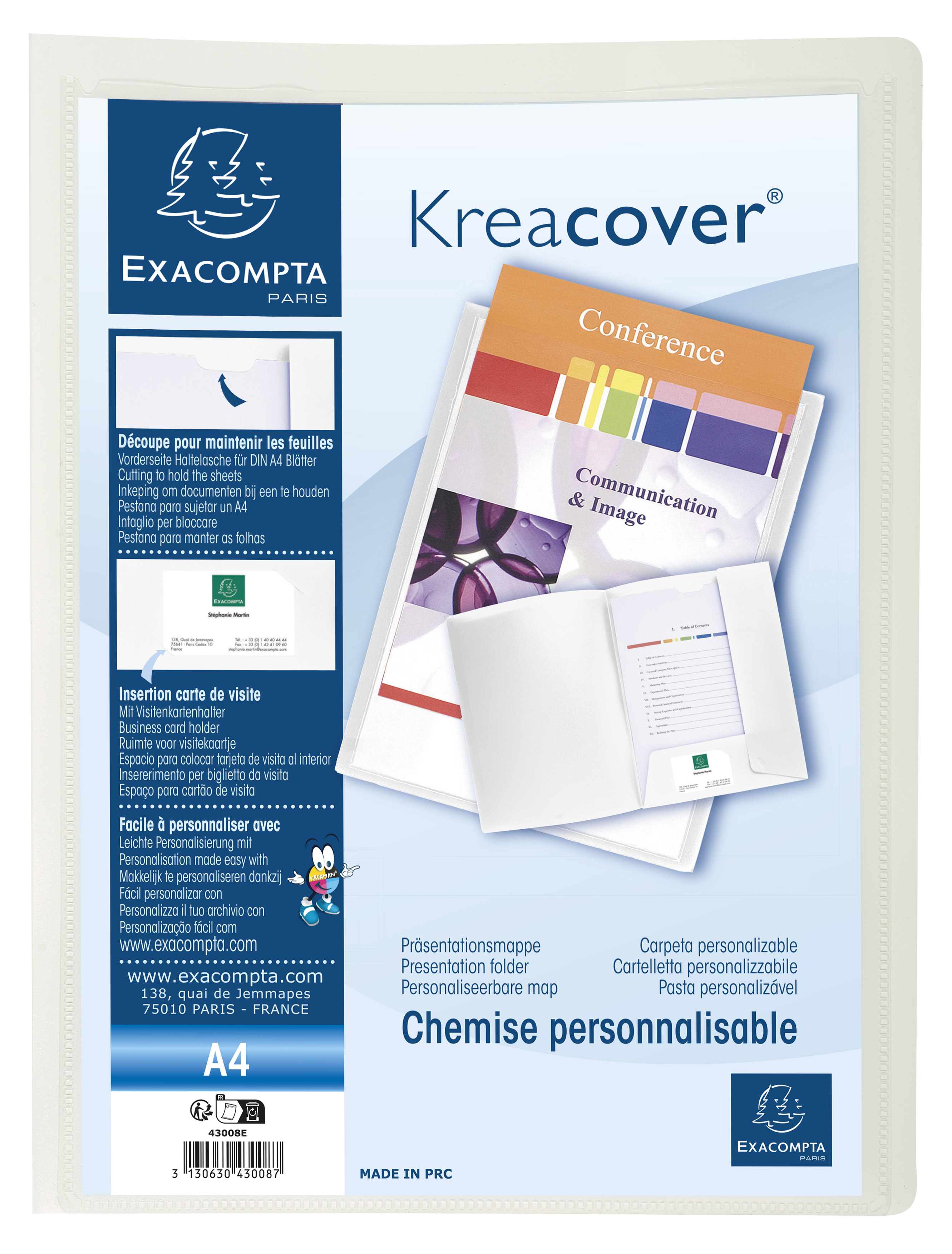 KreaCover Presentatiemap A4 Wit