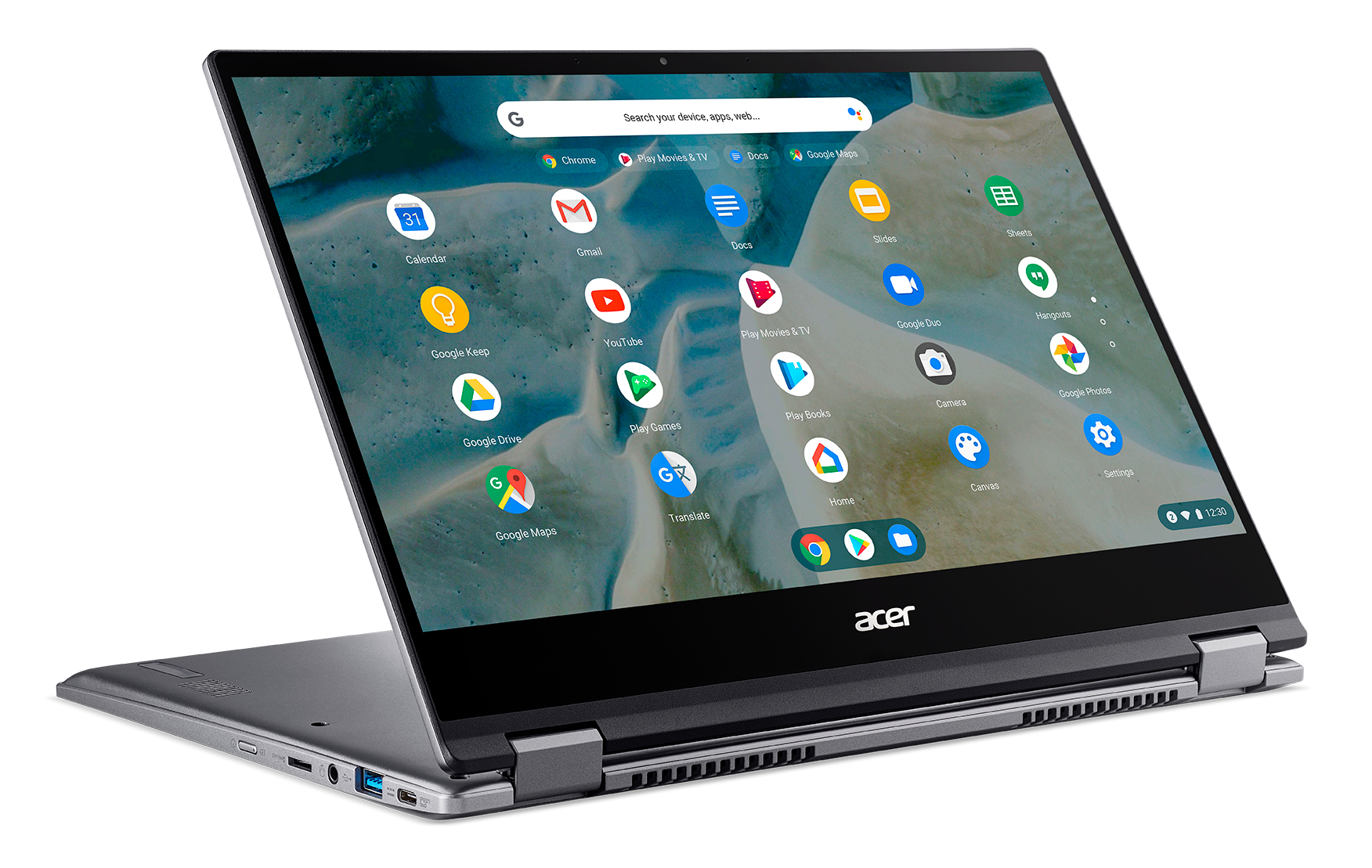 Chromebook CP514-1W-R0CX 35,6 cm (14") Touchscreen Full HD AMD Athlon Silver 8 GB DDR4-SDRAM 64 GB eMMC Wi-Fi 5 (802.11ac) Chrome OS Grijs