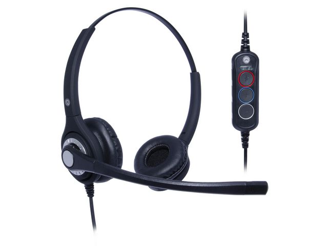 402S-USB On-Ear Stereo Headset, Bedraad, USB-A, Zwart