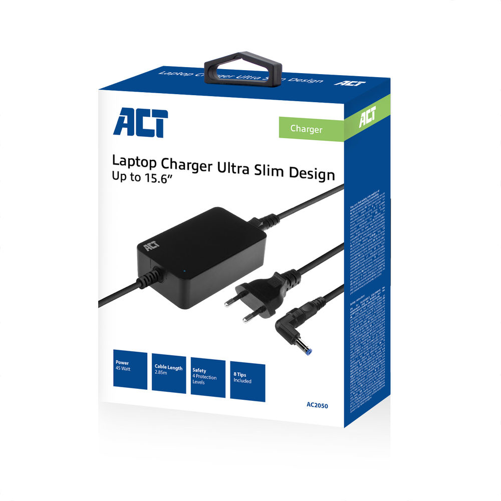 Charger for laptops up to 15 6i 45W Ultra Slim model 8 tips