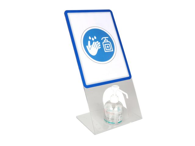 Magneto Displaystandaard Voor Gel Dispenser, Personaliseerbaar A4, Transparant