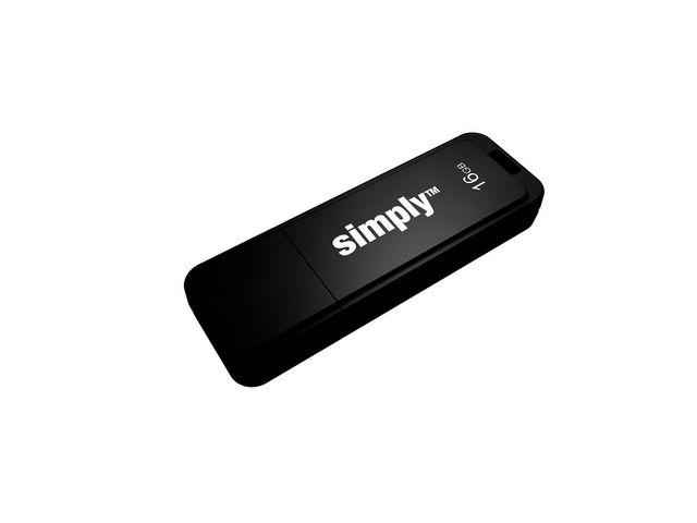 USB-Stick 2.0, met dop, 16 GB , Rood, Zwart