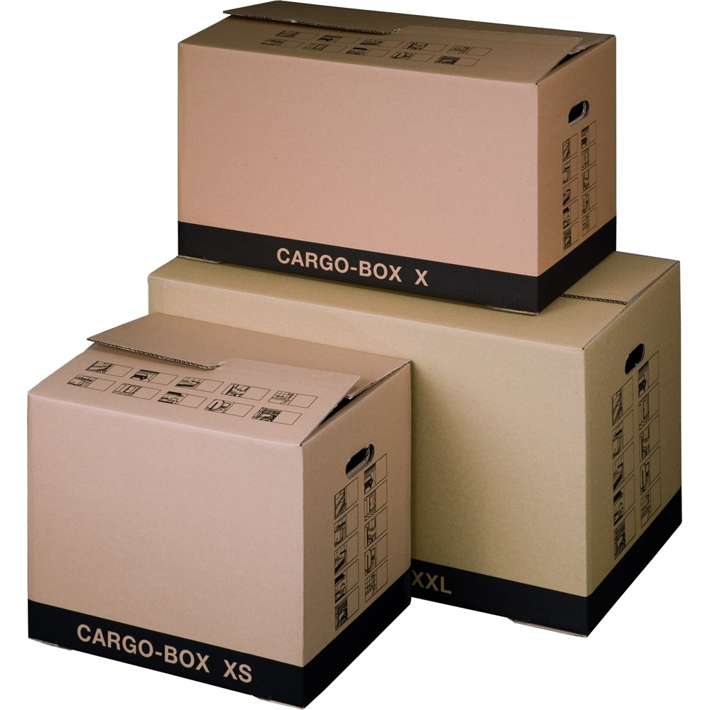 Cargobox 455x345x380mm, Enkellaags, bruin