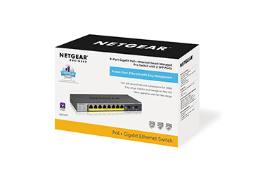 NETGEAR 10-Port Gb Smart Managed Pro Switch m. PoE