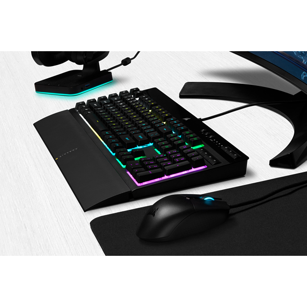 K55 RGB PRO Gaming Keyboard Backlit Zoned RGB LED Rubberdome QWERTZ