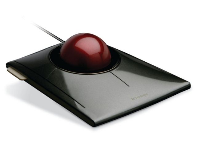  SlimBlade Trackball - trackball - USB - grafiet, Ruby Red