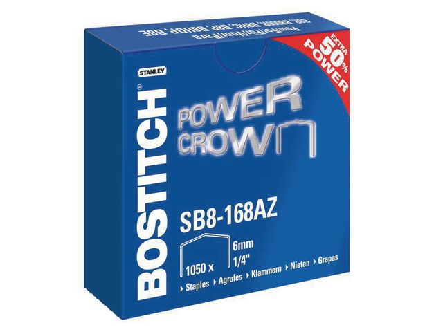B8® PowerCrown™ Premium Nietjes, 6 mm, Verzinkt Staal, Zilver