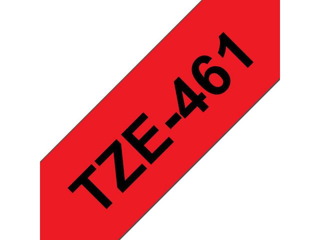 TZe-461 Tape, 36 mm x 8 m, Zwart op Rood