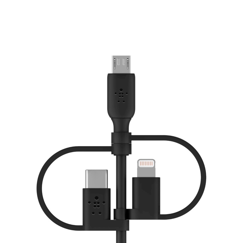 BELKIN BOOST CHARGE Universal charging cable Lightning/Micro-USB/USB-C to USB-A 1M Black