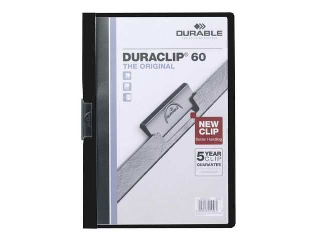 Duraclip® Klemmap A4, 1-60 vel, Zwart