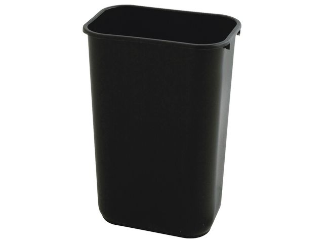Kunststof recycling afvalbak 26,6 liter, Zwart, h 38 x b 36,8 x d 26 cm