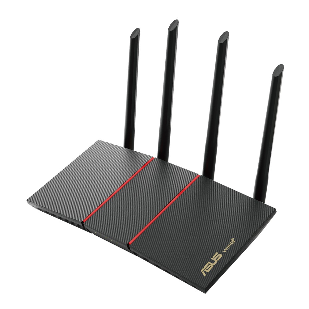 RT-AX55 draadloze router Gigabit Ethernet Dual-band (2.4 GHz / 5 GHz) 4G Zwart