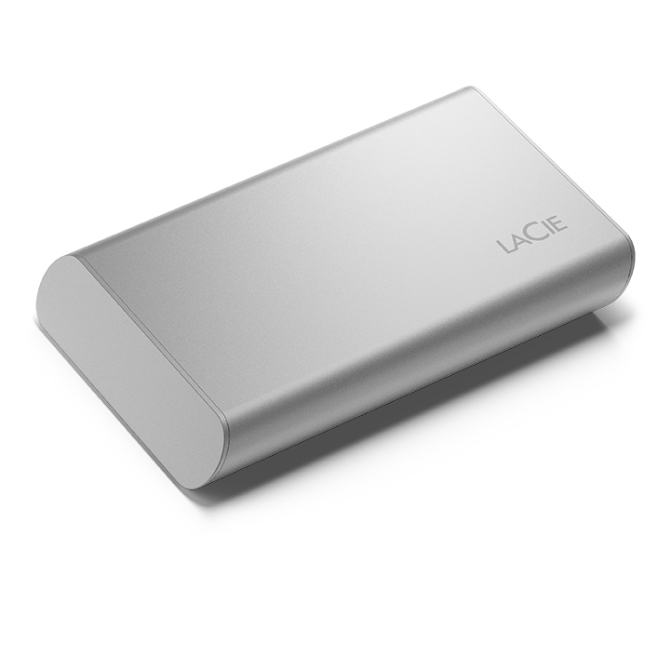  Portable SSD USB-C 500GB external portable SSD inc rescue service Moon Silver