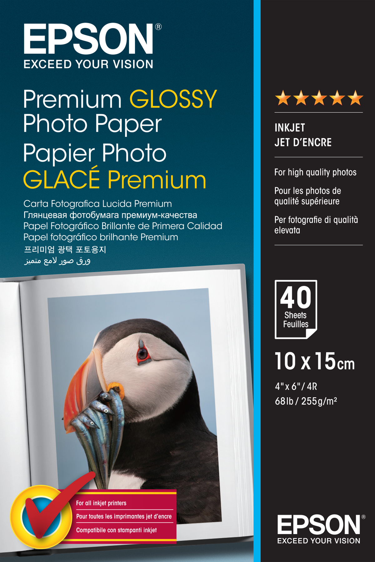 Premium Glossy Fotopapier 10 x15 cm 255 g/m²