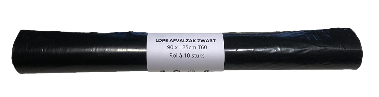 Afvalzak 160 L Zwart LDPE T60