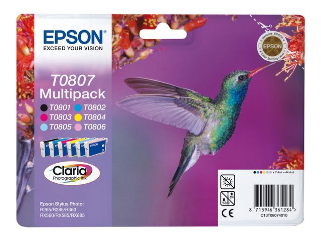 T0807 Inktcartridge Multipack, Kleur