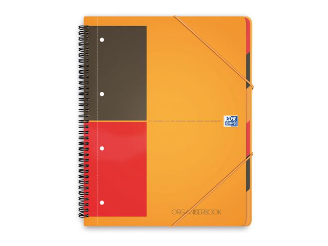 International Organiserbook A4, Gelinieerd, 4-gaats, Oranje