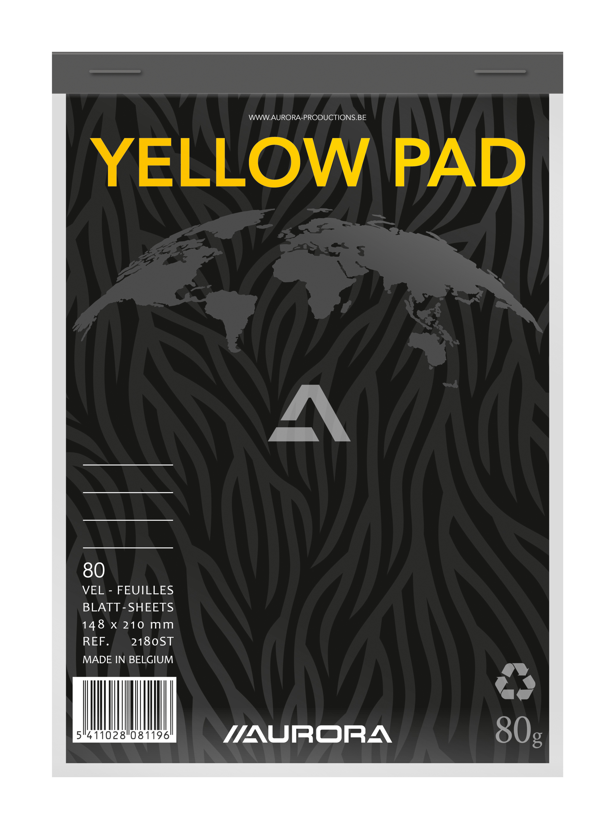 Yellow Pad Schrijfblok A5 Gelinieerd Geel Papier 80 g/m²