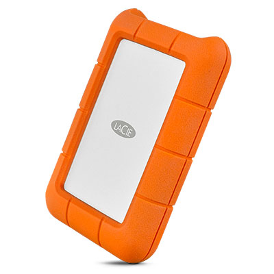  RUGGED 2TB USB-C USB3.0 Drop- crush- and rain-resistant for all-terrain use orange No data cable