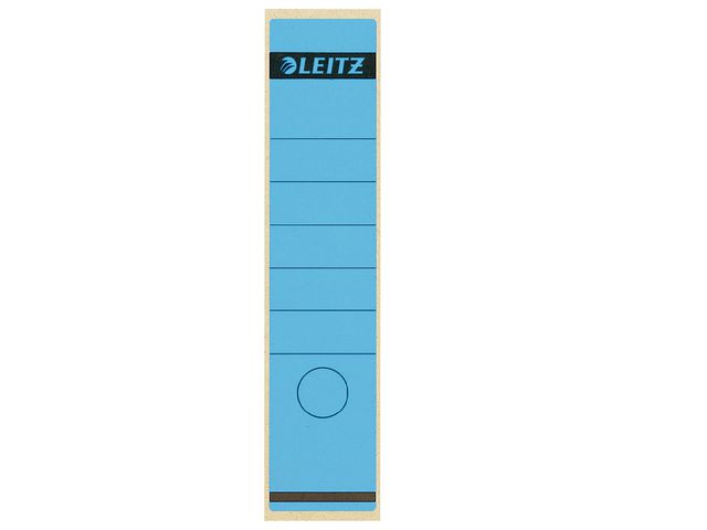 Rugetiketten, lang zelfklevend Rugbreedte 80 mm, 285 x 61 mm, blauw